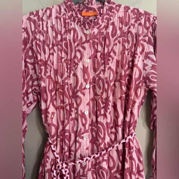 Oliphant Pink and White Patterned Dress - Picture 5 of 11